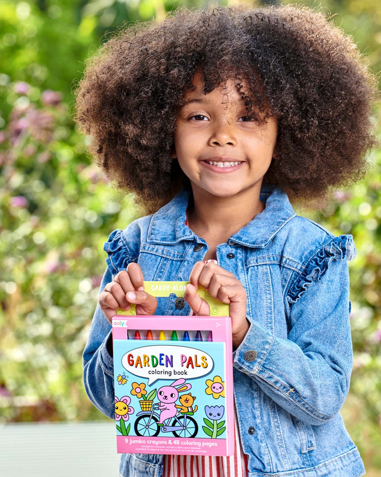 ooly carry - along coloring book set in garden pals play Little