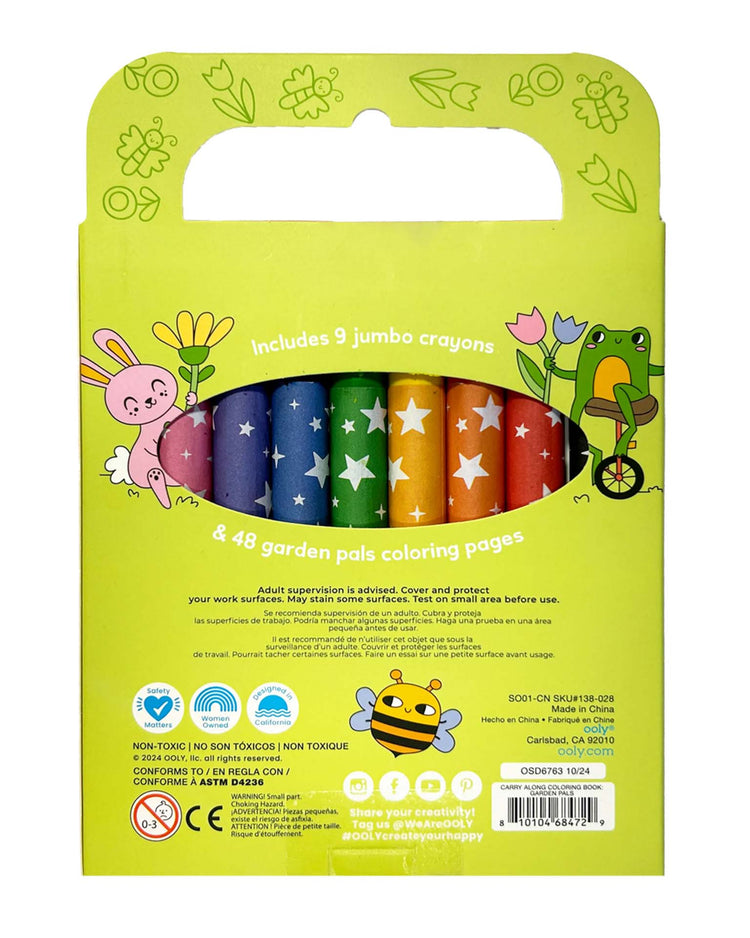 ooly carry - along coloring book set in garden pals play Little