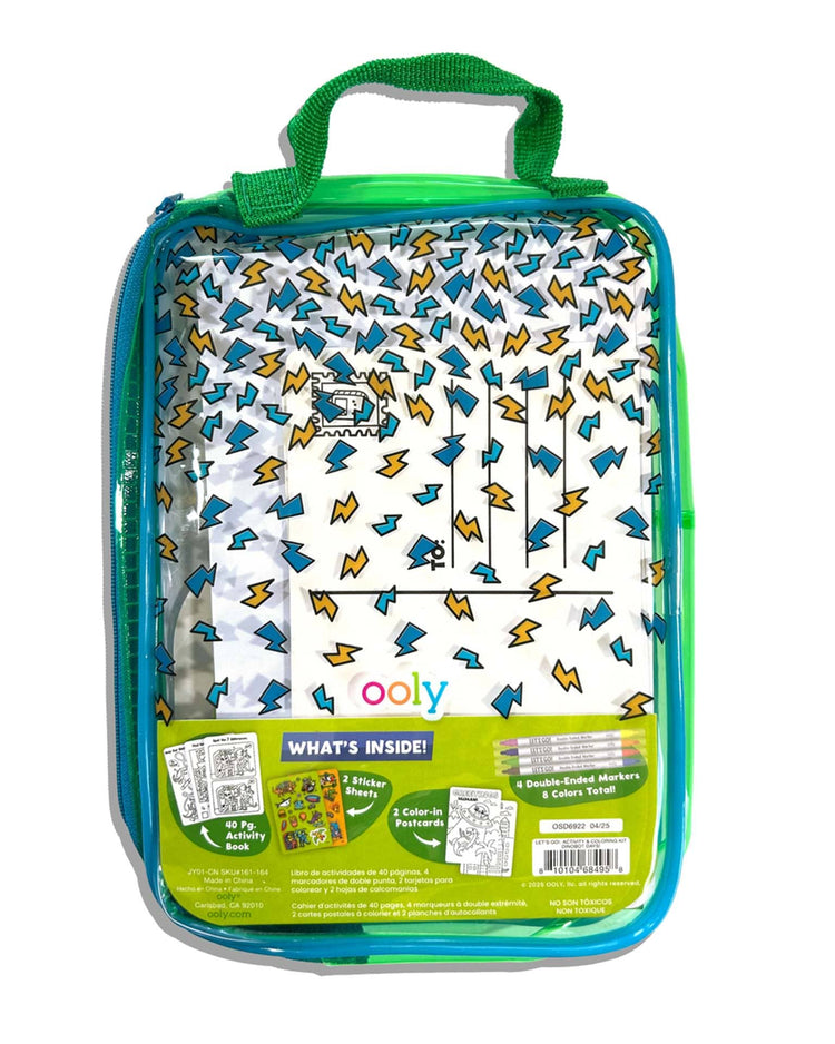 ooly let's go! activity & coloring kit in robo dinos play Little