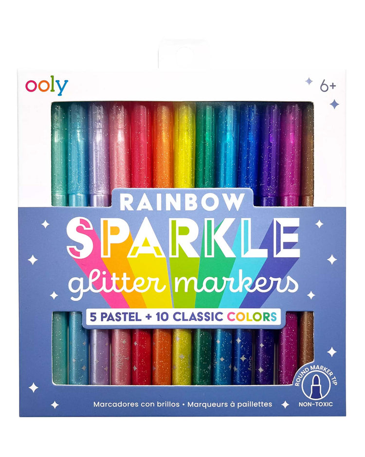 ooly rainbow sparkle glitter markers play Little