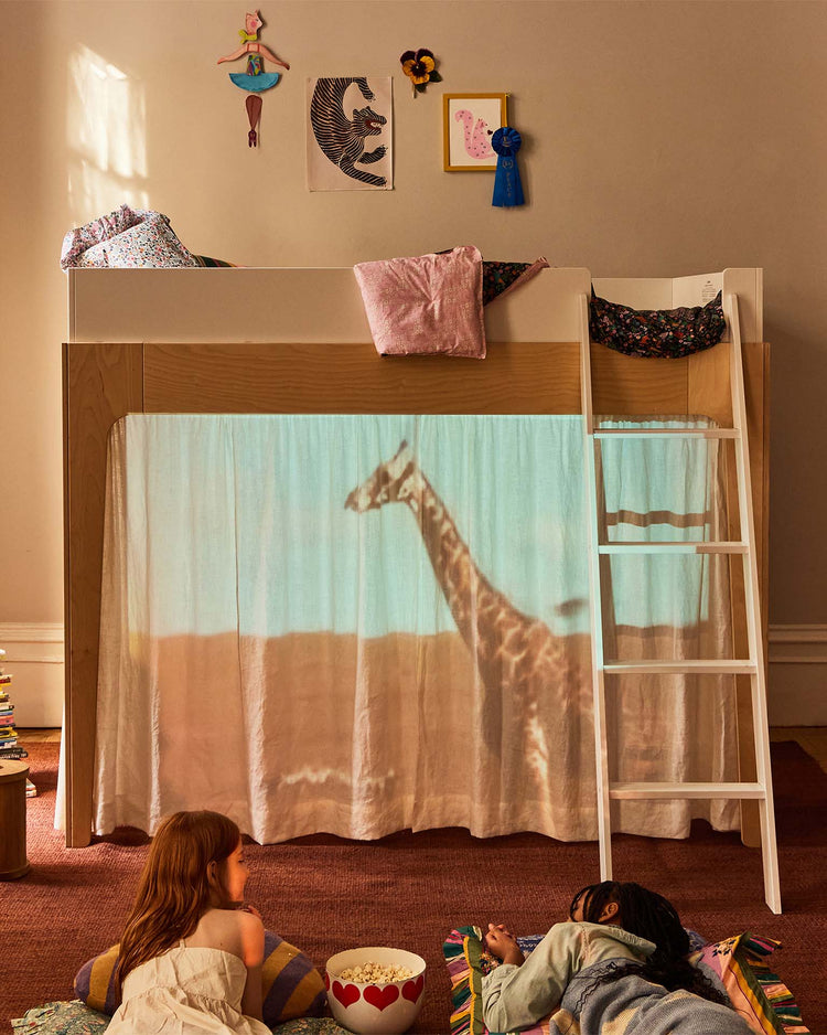 oeuf perch full loft bed in birch room Little