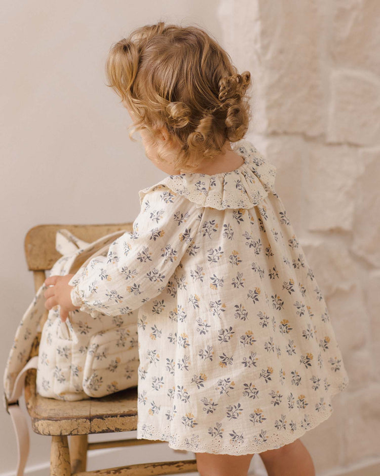 quincy mae long sleeve isla dress in french floral baby Little