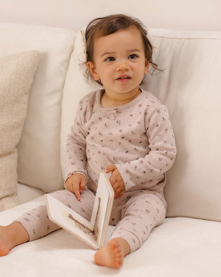 quincy mae pointelle long sleeve tee + legging in heart ditsy baby Little