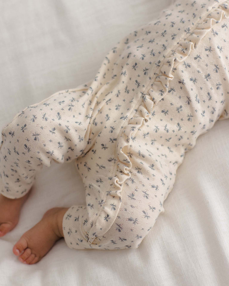 quincy mae ruffle jumpsuit in blue ditsy baby Little