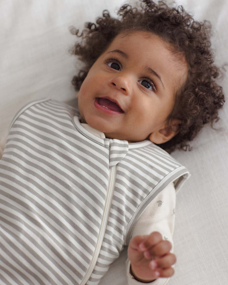 quincy mae jersey sleep bag in laurel stripe baby Little