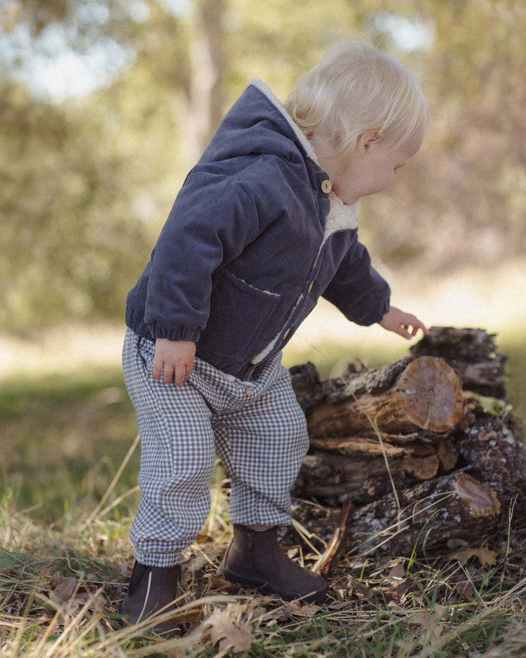 quincy mae corduroy hooded jacket in midnight baby Little