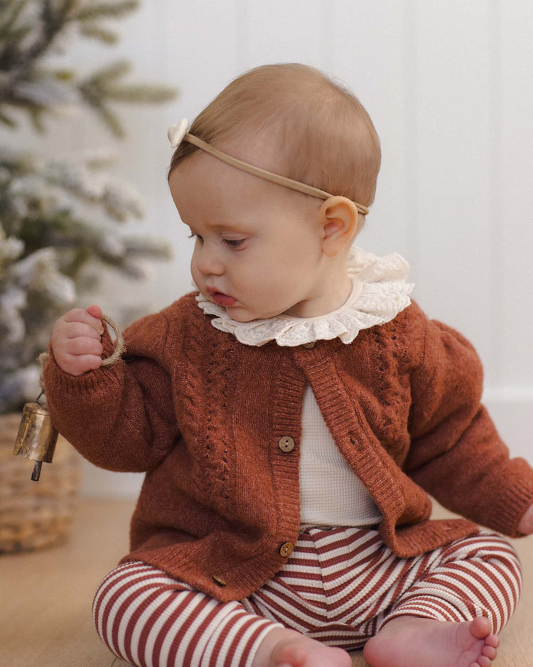 holly cardigan in redwood