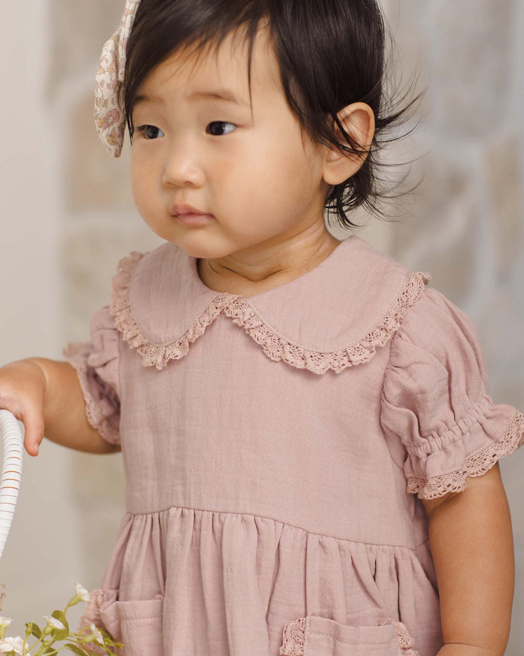 quincy mae marisol dress in mauve baby Little