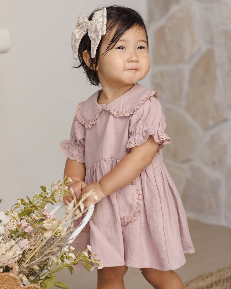 quincy mae marisol dress in mauve baby Little