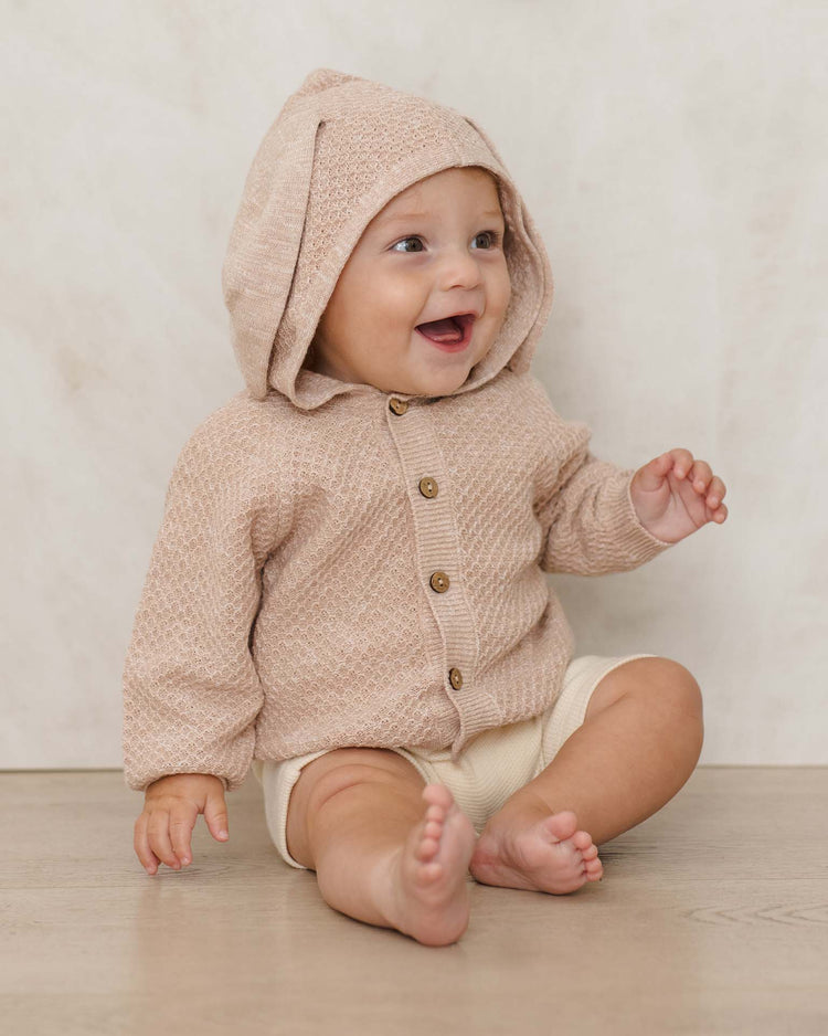 quincy mae bunny knit sweater in heathered latte baby Little