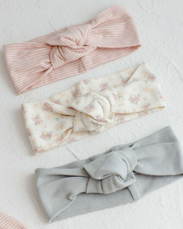 quincy mae knotted headband in sage baby Little