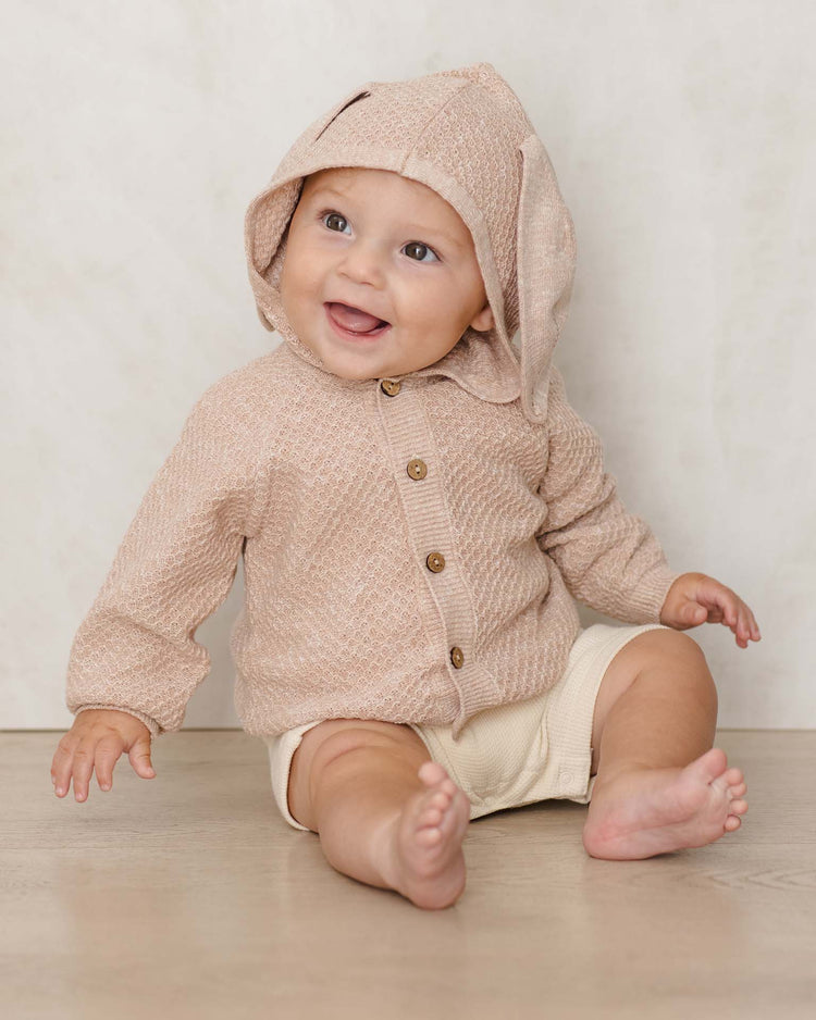 quincy mae bunny knit sweater in heathered latte baby Little