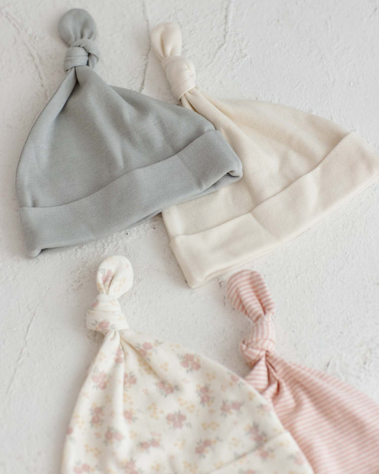 quincy mae knotted baby hat in melon micro stripe baby Little