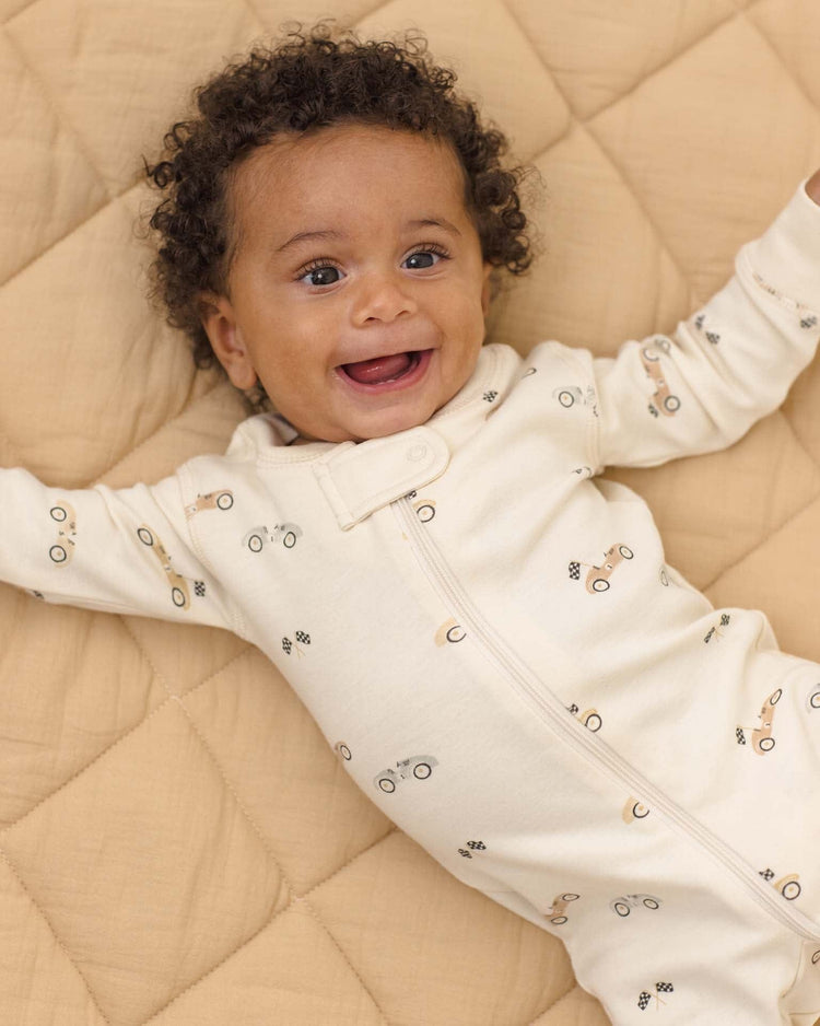 quincy mae zip longsleeve sleeper in race car baby Little