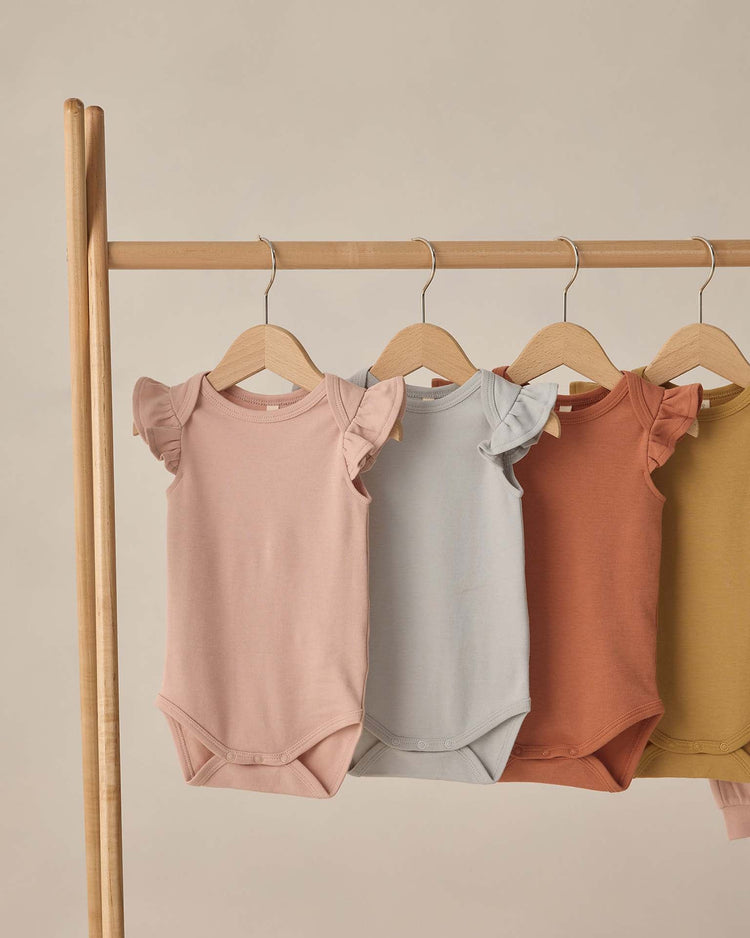 quincy mae flutter sleeve bodysuit in poppy baby Little