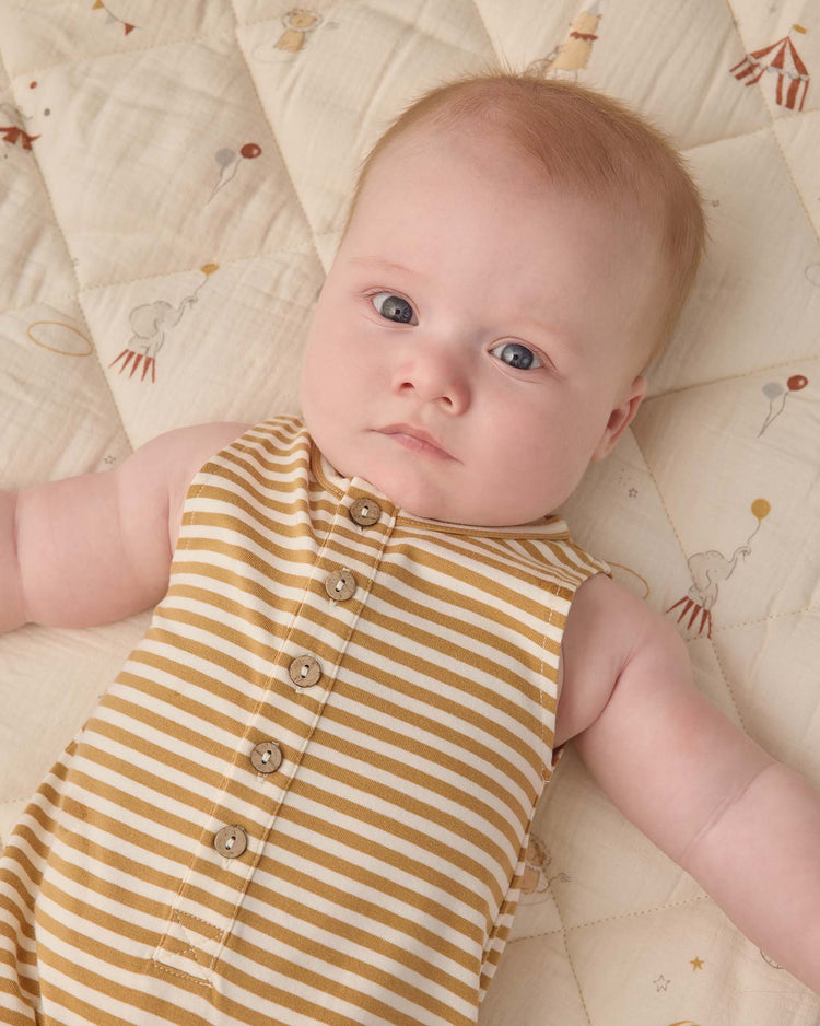 quincy mae sleeveless jumpsuit in honey stripe baby Little