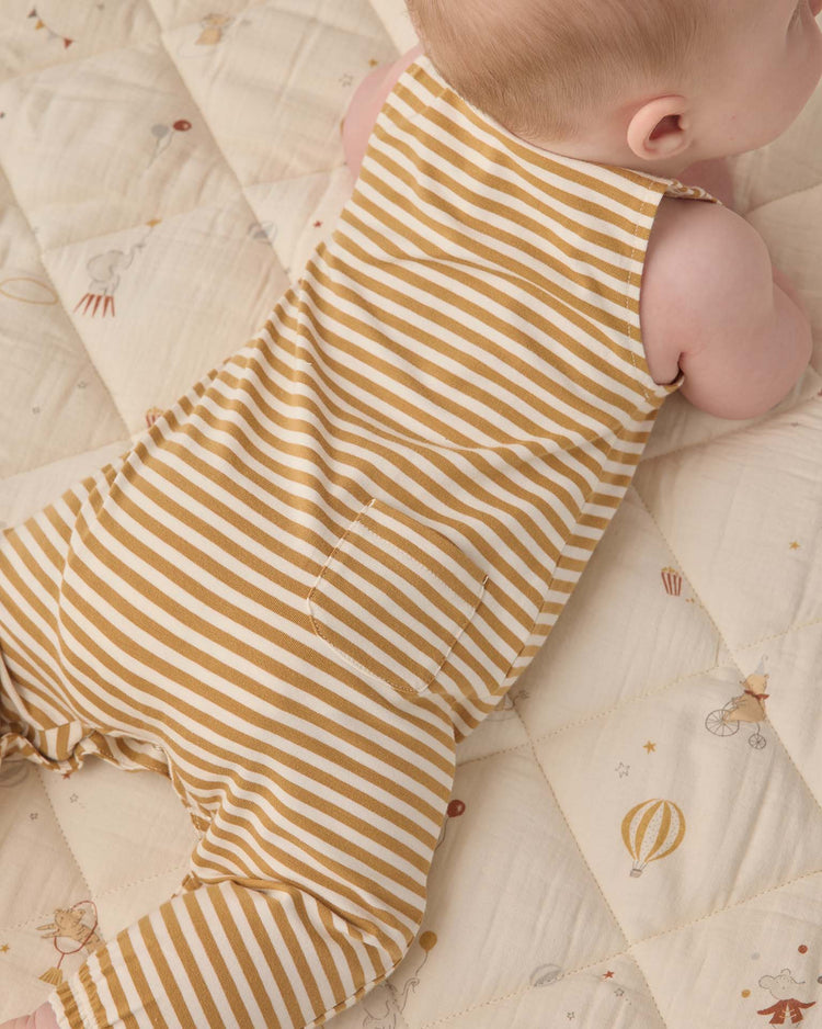 quincy mae sleeveless jumpsuit in honey stripe baby Little