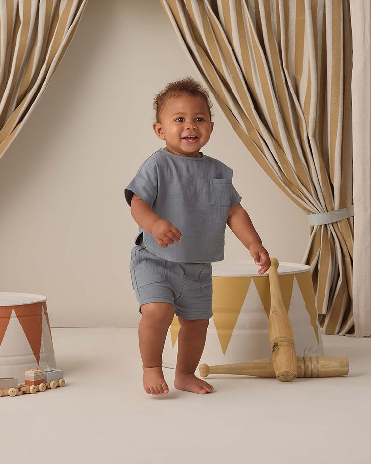 quincy mae utility short in ocean baby Little