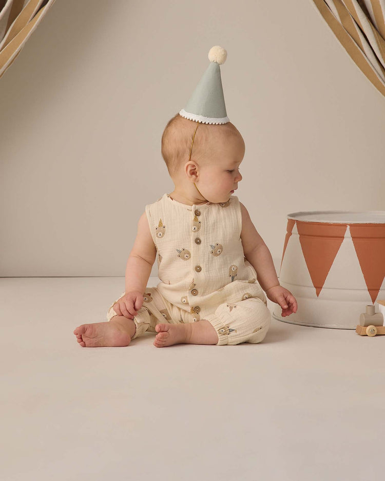 quincy mae woven jumpsuit in party bears baby Little