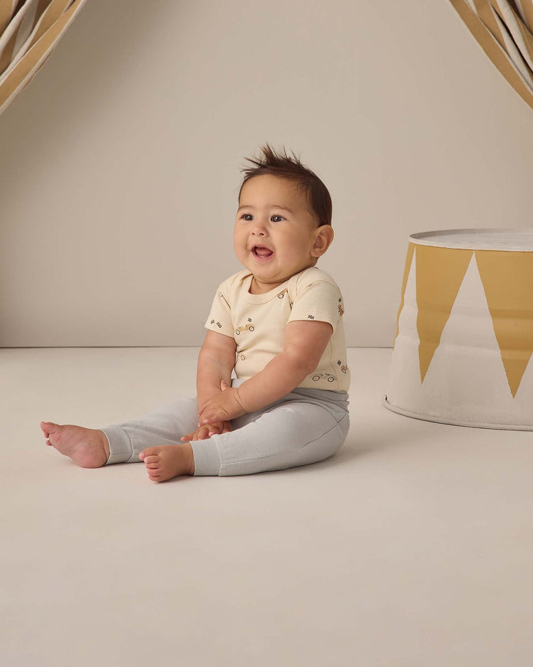quincy mae short sleeve bodysuit pack in race car + oat micro stripe baby Little
