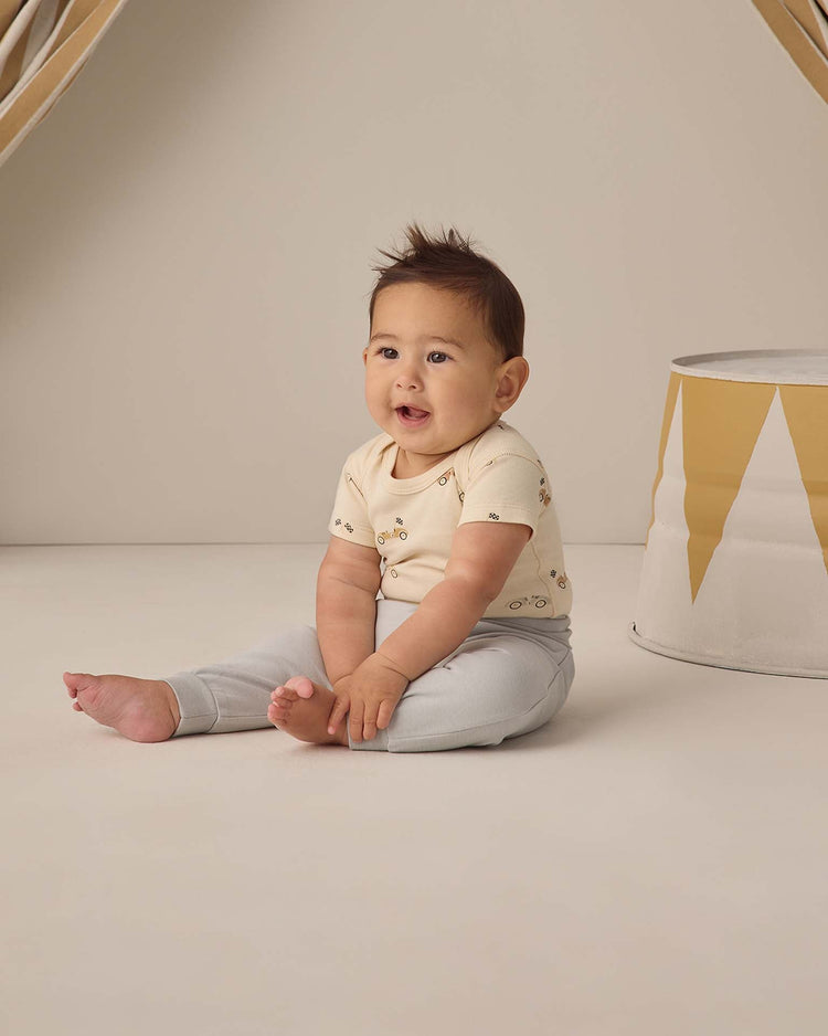 quincy mae short sleeve bodysuit pack in race car + oat micro stripe baby Little