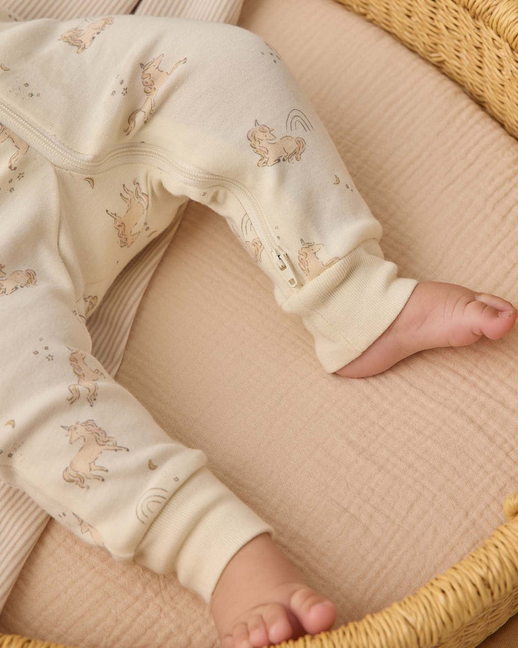 quincy mae zip longsleeve sleeper in unicorns baby Little