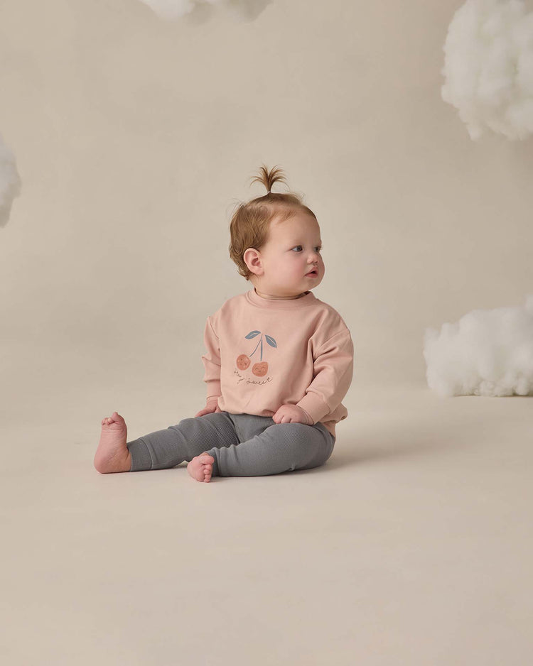 quincy mae relaxed sweatshirt in cherry baby Little