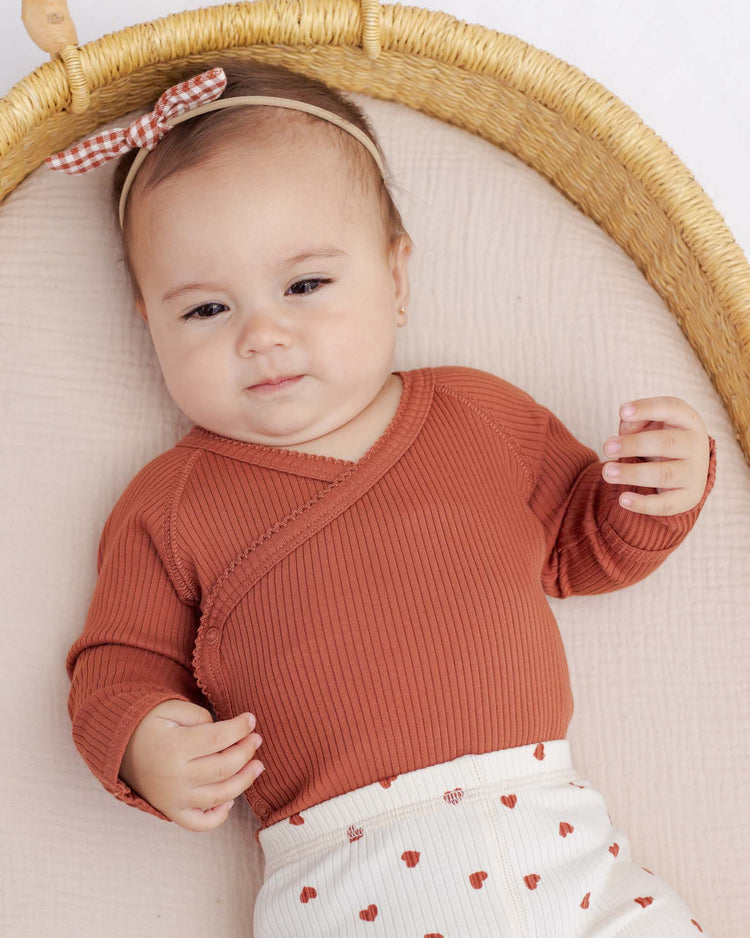 quincy mae side snap bodysuit in red baby Little