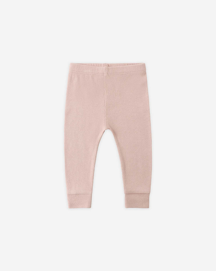 quincy mae ribbed legging in blush baby Little