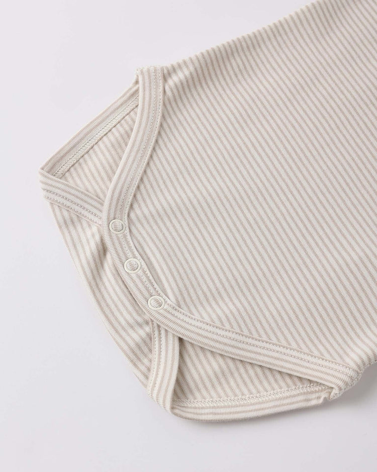 quincy mae short sleeve bodysuit pack in race car + oat micro stripe baby Little