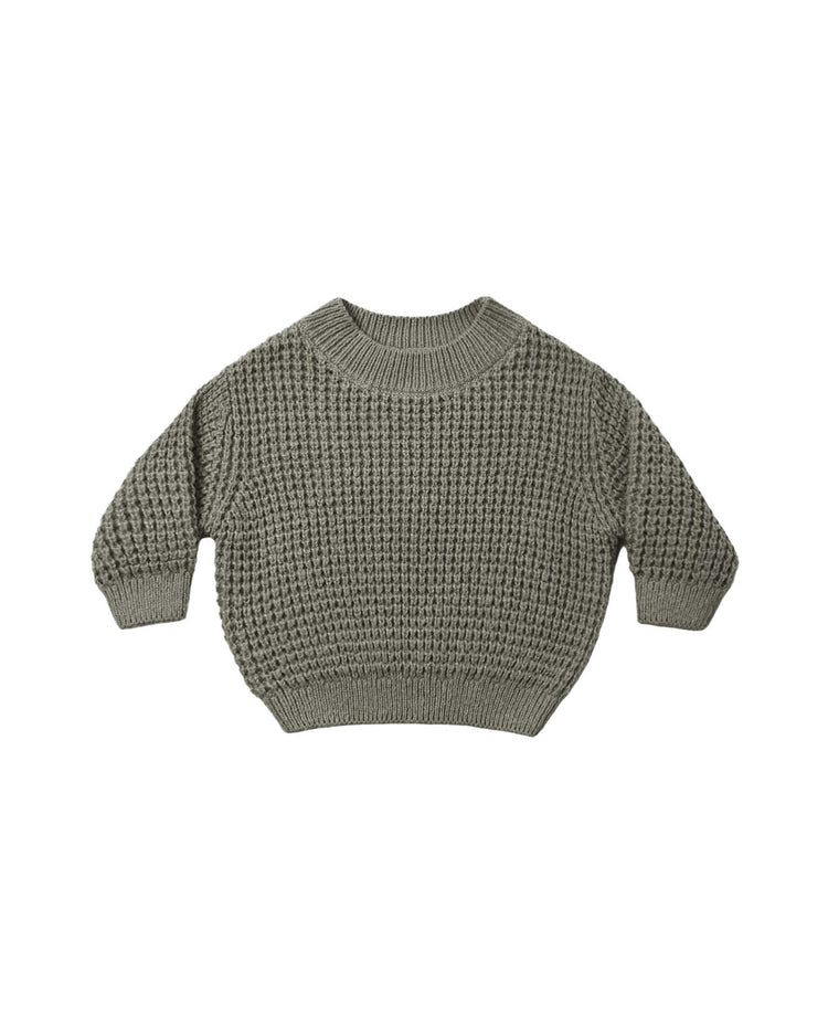 chunky knit sweater in spruce