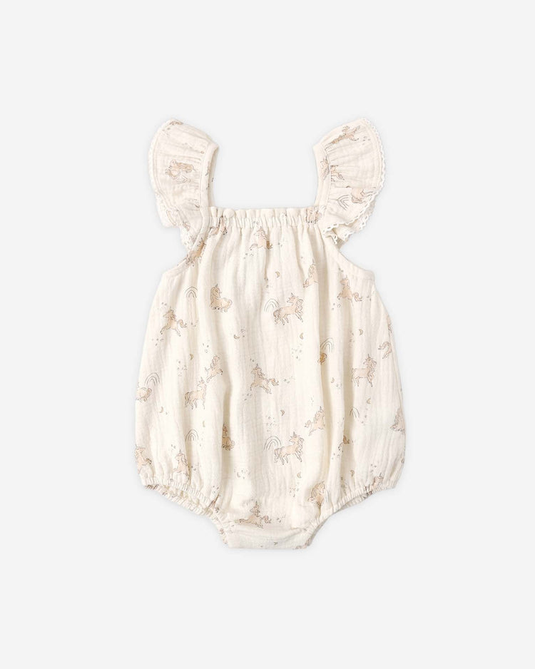 quincy mae bonnie romper in unicorns baby Little