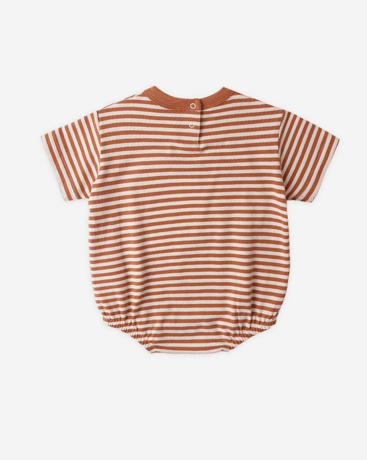 quincy mae relaxed bubble romper in poppy stripe baby Little