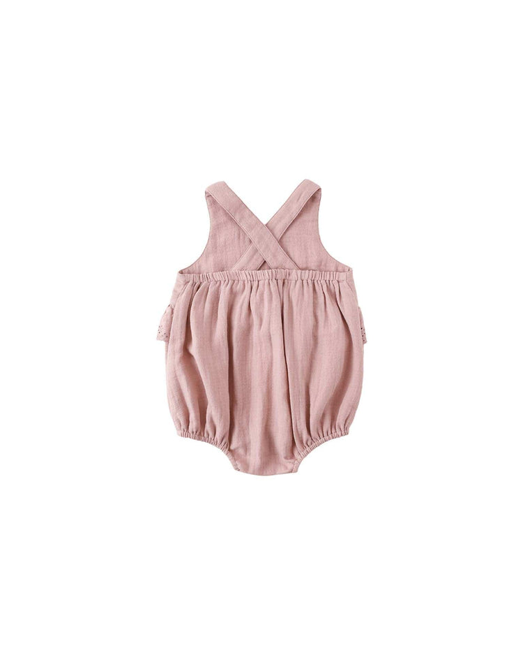 quincy mae penny romper in mauve baby Little
