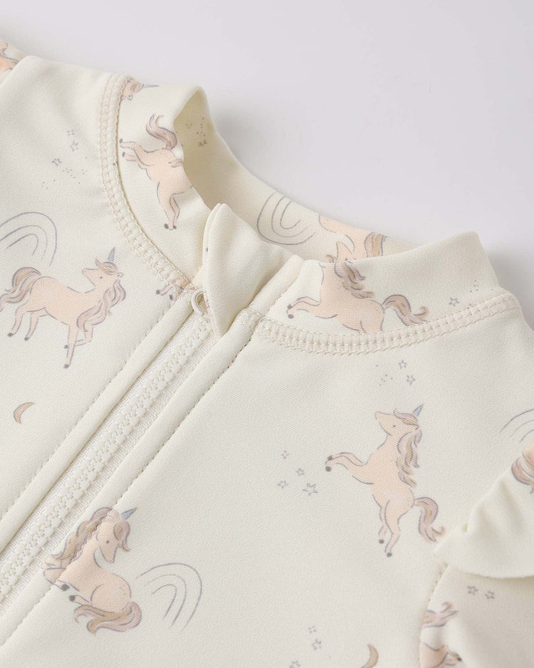 quincy mae byron rashguard one - piece in unicorns baby Little