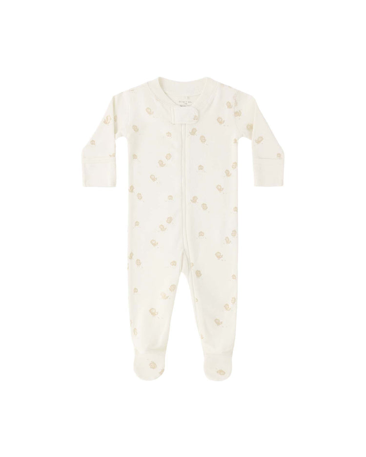 quincy mae zip long sleeve sleeper footie in chicks baby Little
