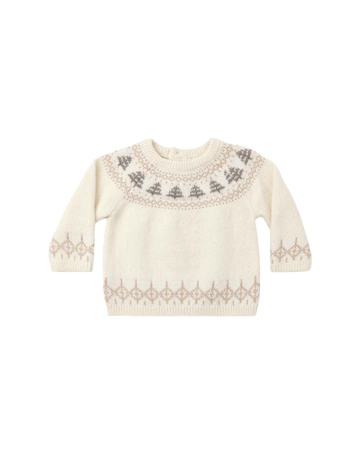 quincy mae rex sweater in tree fair isle baby Little