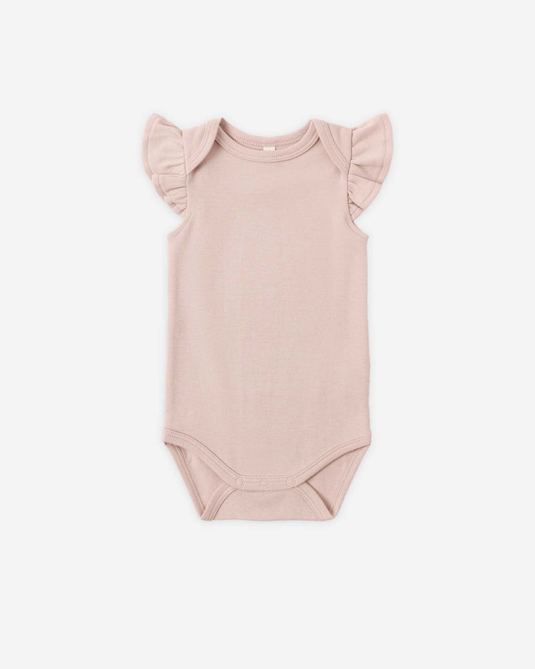 quincy mae flutter sleeve bodysuit in blush baby Little