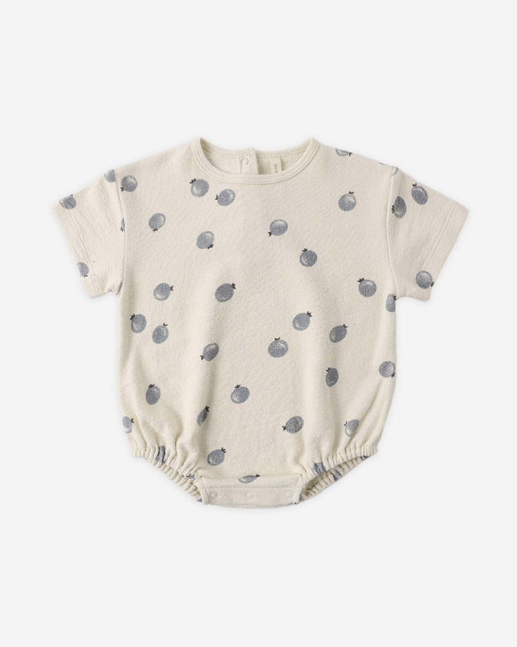 quincy mae relaxed short sleeve bubble romper in blueberries baby Little