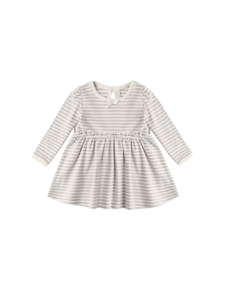 alda dress in fog stripe