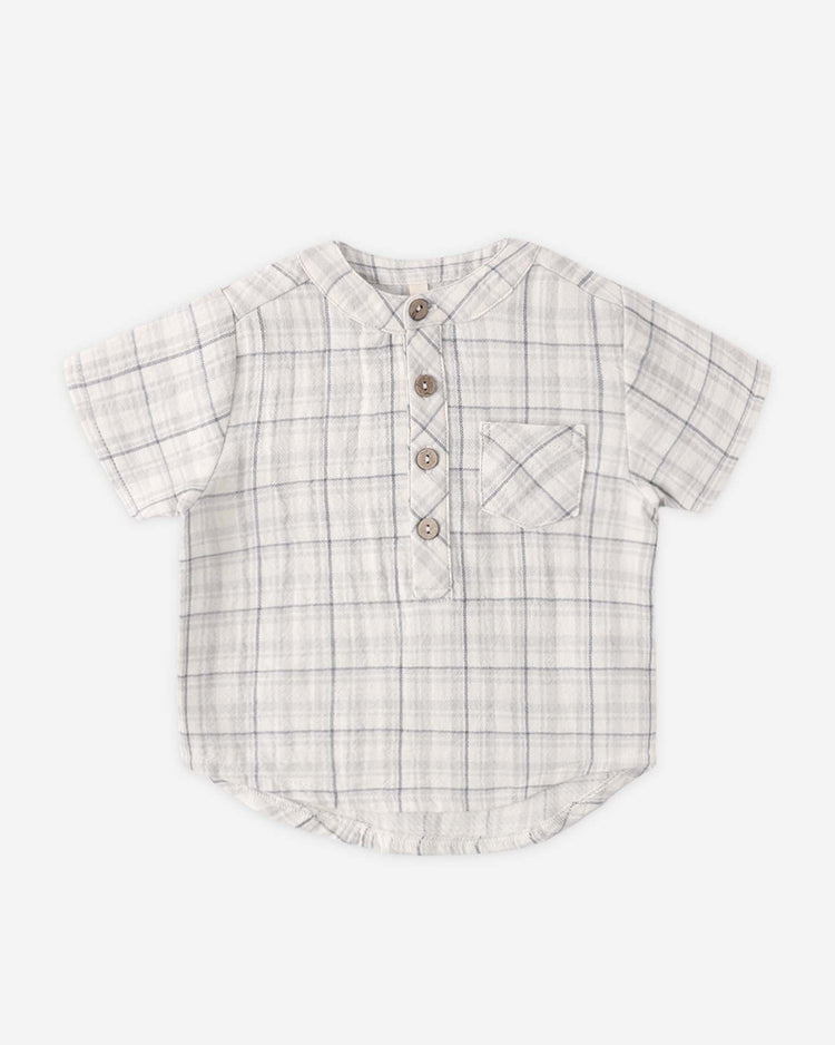 quincy mae jaxson shirt in blue plaid baby Little
