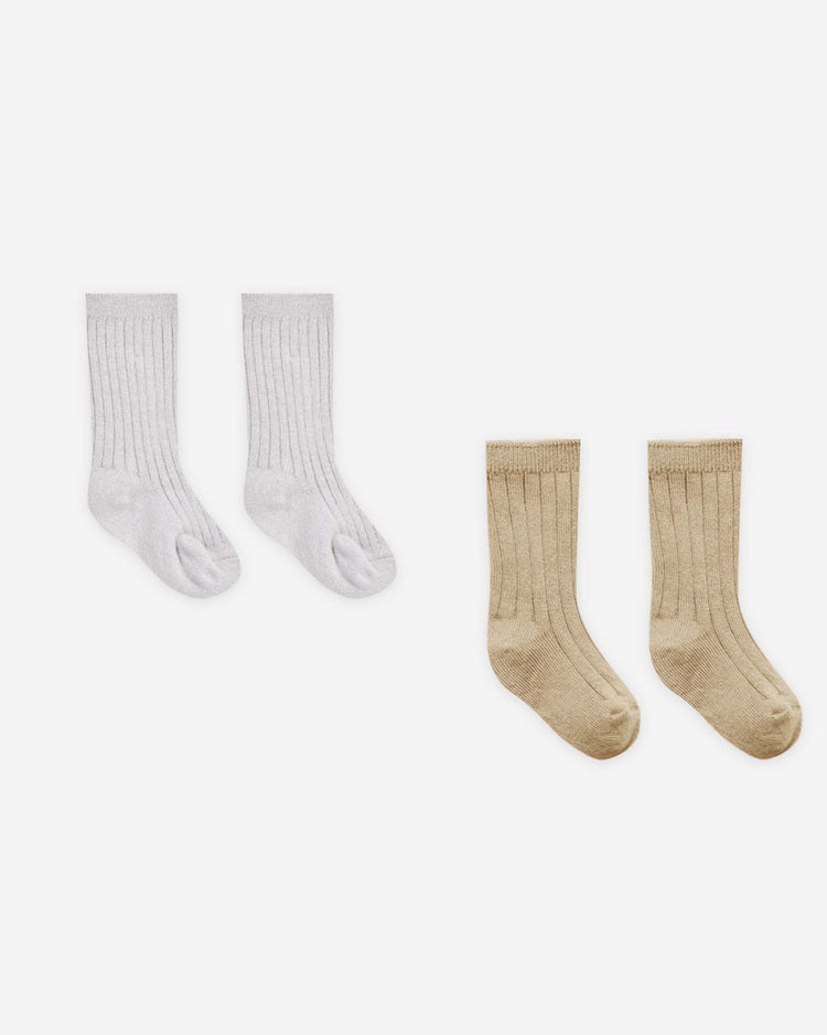 quincy mae sock set in sky + honey baby Little
