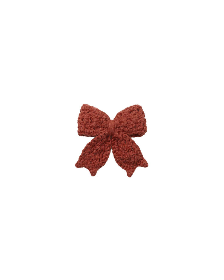crochet bow in redwood