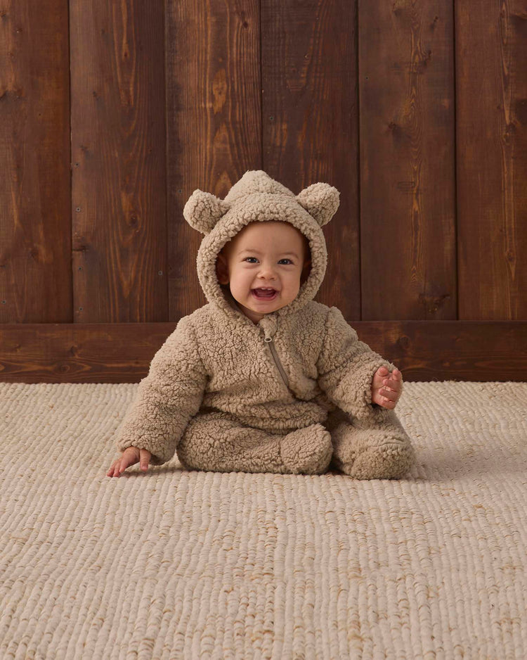 bear jumpsuit in latte