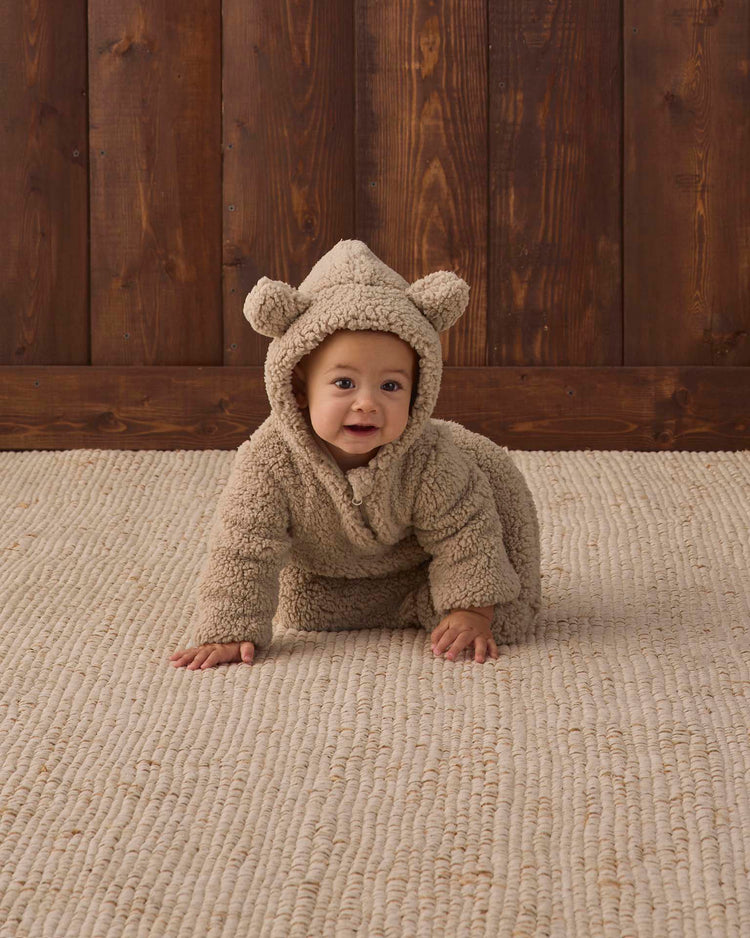 bear jumpsuit in latte