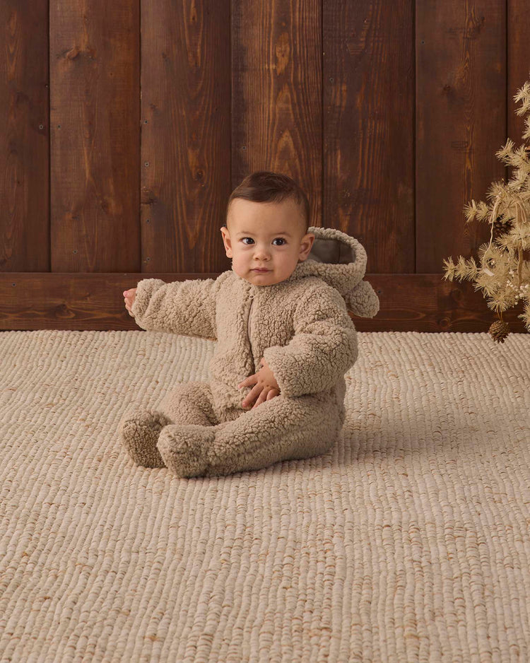 bear jumpsuit in latte