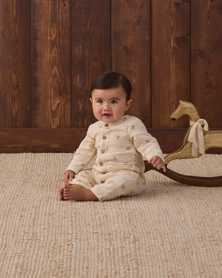 pocketed woven jumpsuit in rocking horse