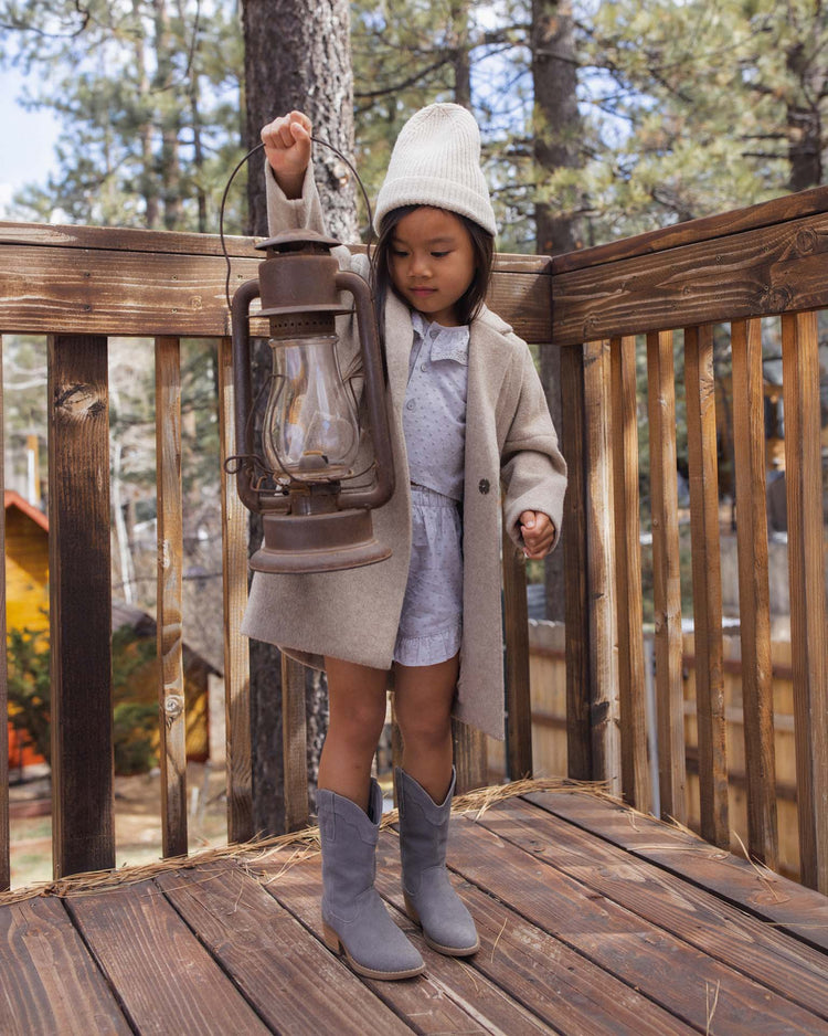 longline coat in stone