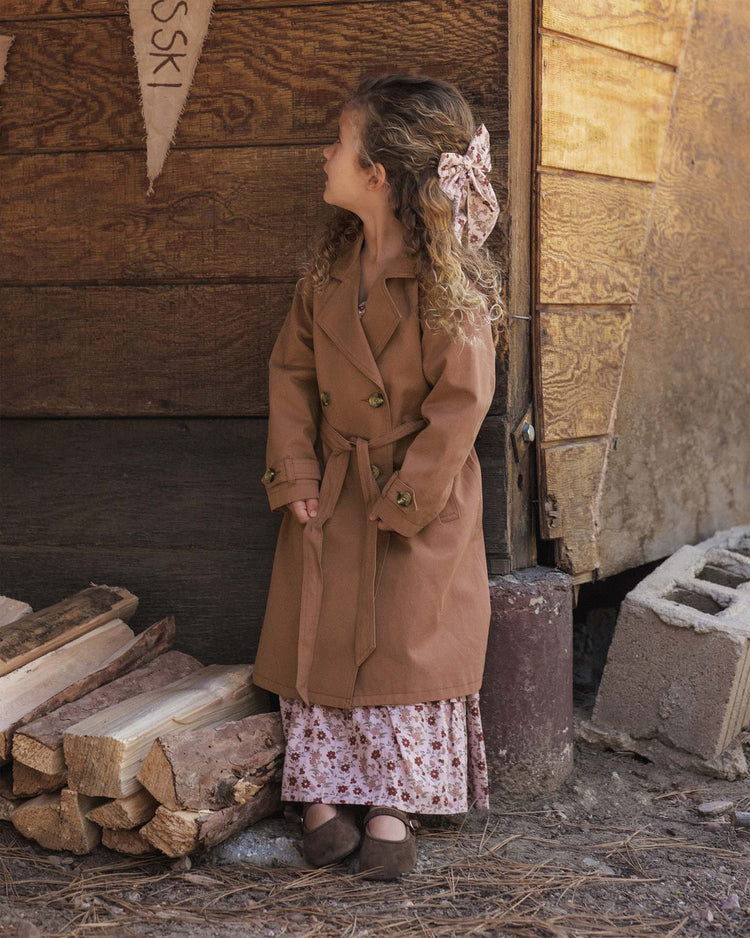 trench coat in clay