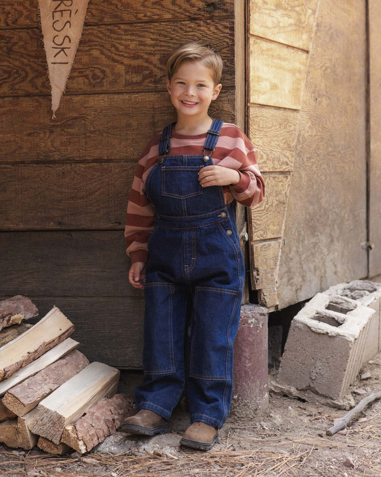 utility overall in dark indigo